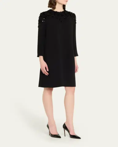 Rickie Freeman for Teri Jon A-Line Floral Applique Crepe Dress | Thumbnail 2 Rickie Freeman for Teri Jon A-Line Floral Applique Crepe Dress | Thumbnail 2