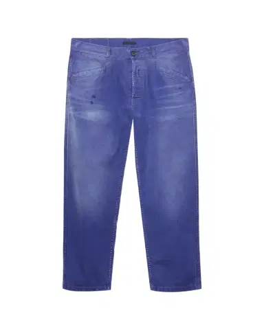 Prada Men's Vintage-Treated Twill Relaxed Fit Five-Pocket Pants | Thumbnail 1 Prada Men's Vintage-Treated Twill Relaxed Fit Five-Pocket Pants | Thumbnail 1