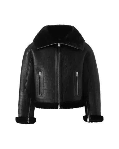 Mackage Men's Memphis Croc-Effect Oversized Shearling Jacket | Thumbnail 1 Mackage Men's Memphis Croc-Effect Oversized Shearling Jacket | Thumbnail 1