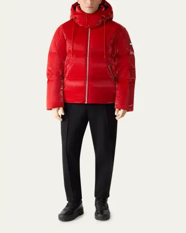 Mackage Men's Kent-Glo High-Gloss Hooded Down Jacket | Thumbnail 2 Mackage Men's Kent-Glo High-Gloss Hooded Down Jacket | Thumbnail 2