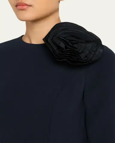 Rickie Freeman for Teri Jon Taffeta-Trim Crepe Column Gown | Thumbnail 5 Rickie Freeman for Teri Jon Taffeta-Trim Crepe Column Gown | Thumbnail 5
