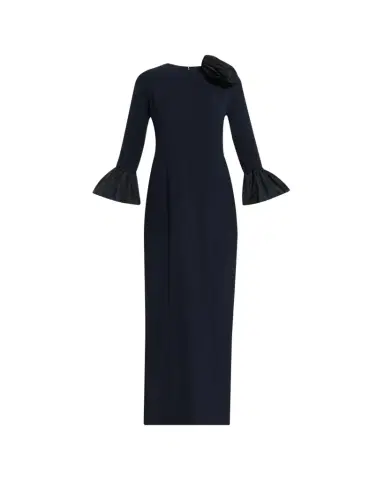 Rickie Freeman for Teri Jon Taffeta-Trim Crepe Column Gown | Thumbnail 1 Rickie Freeman for Teri Jon Taffeta-Trim Crepe Column Gown | Thumbnail 1