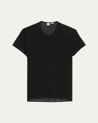 Toteme Short-Sleeved ilk and Cotton T-Shirt | Thumbnail 6 Toteme Short-Sleeved ilk and Cotton T-Shirt | Thumbnail 6