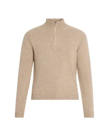 Sease Men's Cashmere Mouline Half-Zip Sweater | Thumbnail 1 Sease Men's Cashmere Mouline Half-Zip Sweater | Thumbnail 1