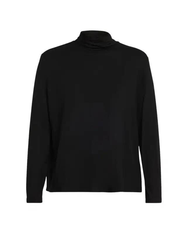 Soft Touch Pleated Long-Sleeve Turtleneck Soft Touch Pleated Long-Sleeve Turtleneck