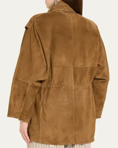 Brunello Cucinelli Couture Suede Utility Jacket | Thumbnail 3 Brunello Cucinelli Couture Suede Utility Jacket | Thumbnail 3