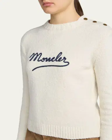 Moncler Crewneck Logo Sweater | Thumbnail 5 Moncler Crewneck Logo Sweater | Thumbnail 5