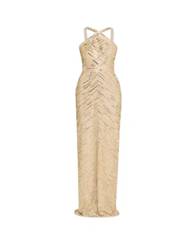 PAMELLA ROLAND Embellished Tulle Halter Gown | Thumbnail 1 PAMELLA ROLAND Embellished Tulle Halter Gown | Thumbnail 1