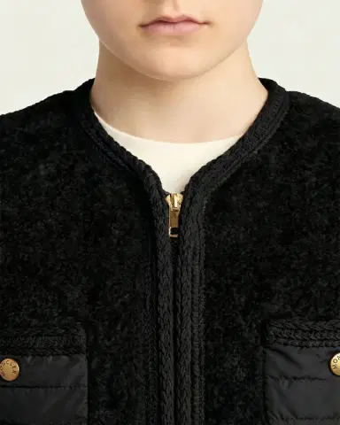 Moncler Mimosas Braided Trim Teddy Down Vest | Thumbnail 5 Moncler Mimosas Braided Trim Teddy Down Vest | Thumbnail 5