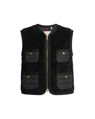 Moncler Mimosas Braided Trim Teddy Down Vest | Thumbnail 1 Moncler Mimosas Braided Trim Teddy Down Vest | Thumbnail 1