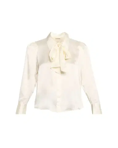 L'Agence Honey Tie-Neck Silk Blouse | Thumbnail 1 L'Agence Honey Tie-Neck Silk Blouse | Thumbnail 1