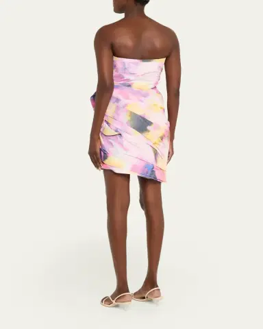 PAMELLA ROLAND Floral-Printed Taffeta Mini Dress | Thumbnail 3 PAMELLA ROLAND Floral-Printed Taffeta Mini Dress | Thumbnail 3