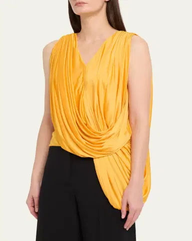 Loewe Draped Jersey Sleeveless Top | Thumbnail 8 Loewe Draped Jersey Sleeveless Top | Thumbnail 8