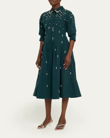 SIMKHAI Jazz Embellished A-Line Midi Dress | Thumbnail 4 SIMKHAI Jazz Embellished A-Line Midi Dress | Thumbnail 4