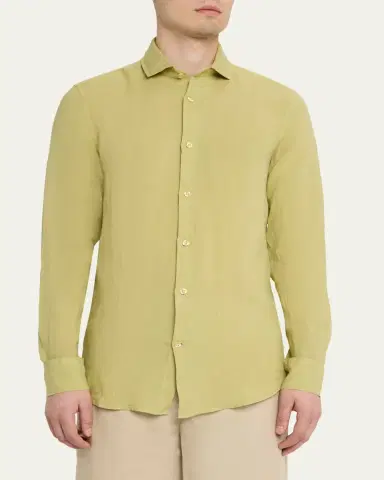 Frescobol Carioca Men's Antonio Linen Casual Button-Down Shirt | Thumbnail 4 Frescobol Carioca Men's Antonio Linen Casual Button-Down Shirt | Thumbnail 4