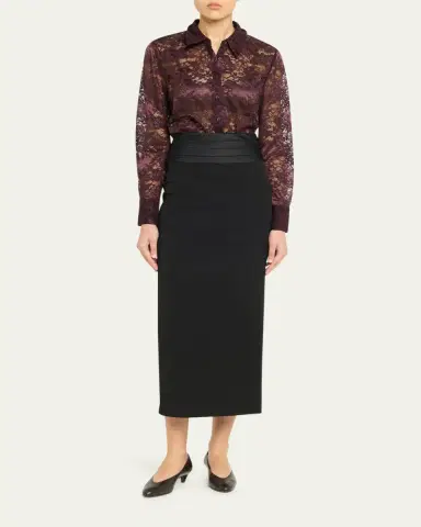 L'AGENCE Honesty Cummerbund Maxi Skirt | Thumbnail 2 L'AGENCE Honesty Cummerbund Maxi Skirt | Thumbnail 2
