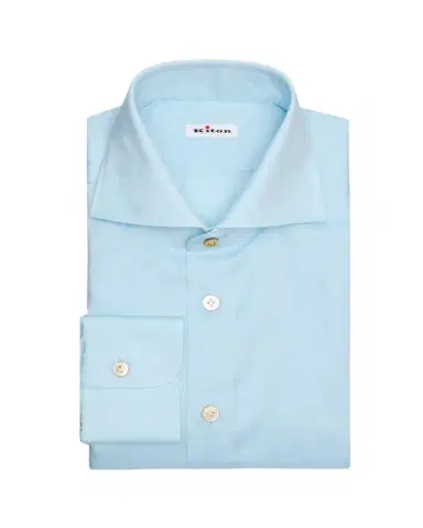 Kiton Men's Cotton Voile Spread Collar Dress Shirt | Thumbnail 1 Kiton Men's Cotton Voile Spread Collar Dress Shirt | Thumbnail 1