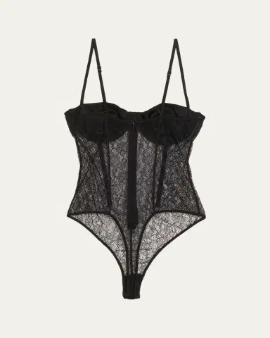 Kiki De Montparnasse Petite Fleur Sweetheart Floral Lace Bodysuit | Thumbnail 2 Kiki De Montparnasse Petite Fleur Sweetheart Floral Lace Bodysuit | Thumbnail 2