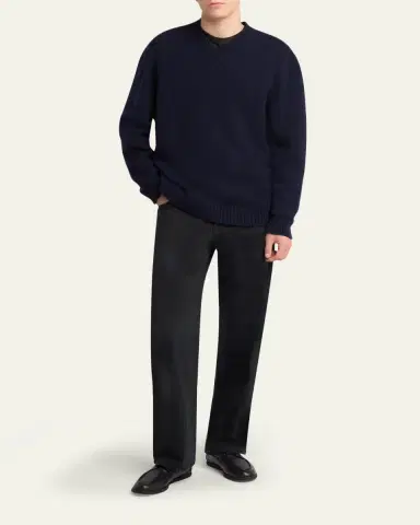 The Row Men's Rossen Straight-Leg Black Denim Jeans | Thumbnail 2 The Row Men's Rossen Straight-Leg Black Denim Jeans | Thumbnail 2