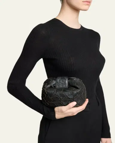 Gabriela Hearst Demi Leaf Applique Nappa Leather Clutch Bag | Thumbnail 2 Gabriela Hearst Demi Leaf Applique Nappa Leather Clutch Bag | Thumbnail 2
