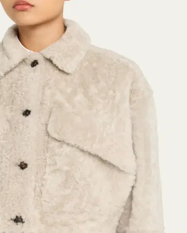 Brunello Cucinelli Lamb Shearling Cropped Jacket | Thumbnail 5 Brunello Cucinelli Lamb Shearling Cropped Jacket | Thumbnail 5