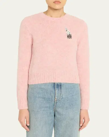 Loewe x Louis Wain Futuristic Cat Embroidered Sweater | Thumbnail 4 Loewe x Louis Wain Futuristic Cat Embroidered Sweater | Thumbnail 4