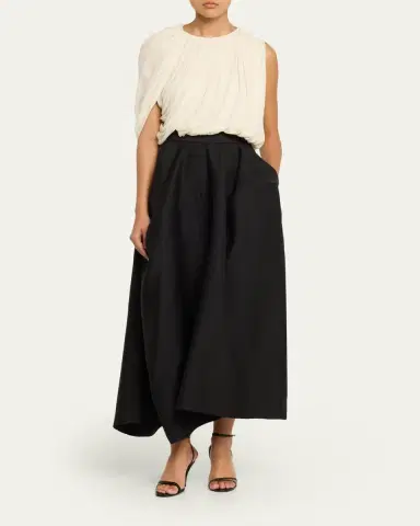 Heirlome Marie Draped Silk Georgette Crop Top | Thumbnail 7 Heirlome Marie Draped Silk Georgette Crop Top | Thumbnail 7