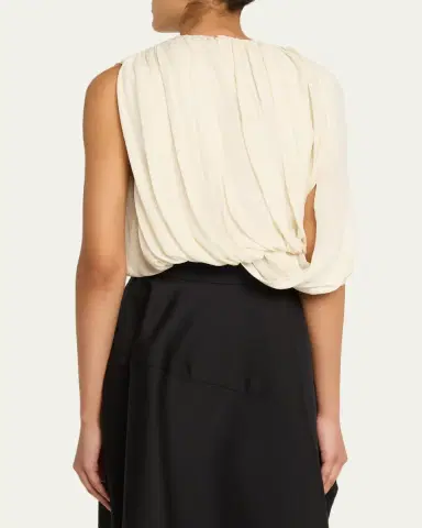 Heirlome Marie Draped Silk Georgette Crop Top | Thumbnail 8 Heirlome Marie Draped Silk Georgette Crop Top | Thumbnail 8