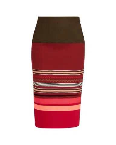Christopher John Rogers Embroidered Colorblock Midi Pencil Skirt | Thumbnail 1 Christopher John Rogers Embroidered Colorblock Midi Pencil Skirt | Thumbnail 1