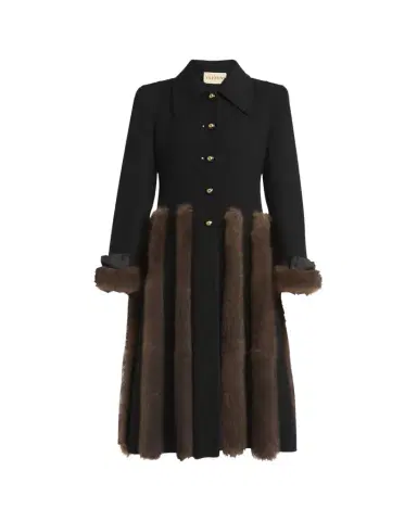 Valentino Garavani Sheep Shearling-Trim Single-Breasted Cashmere Coat | Thumbnail 1 Valentino Garavani Sheep Shearling-Trim Single-Breasted Cashmere Coat | Thumbnail 1