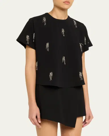 Simkhai Abelia Embellished Crewneck T-Shirt | Thumbnail 4 Simkhai Abelia Embellished Crewneck T-Shirt | Thumbnail 4