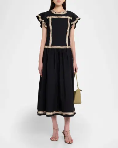 Ulla Johnson Delphina Ricrac Embellished Sleeveless Midi Dress | Thumbnail 11 Ulla Johnson Delphina Ricrac Embellished Sleeveless Midi Dress | Thumbnail 11