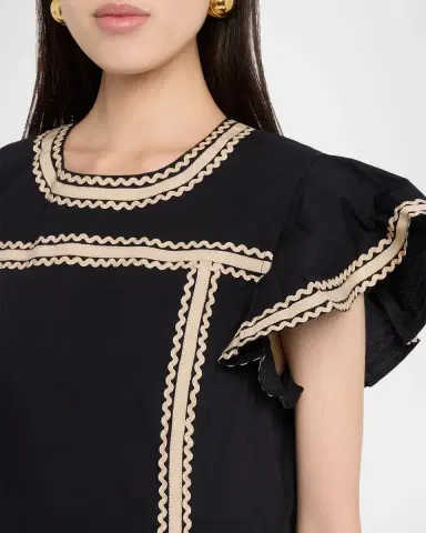 Ulla Johnson Delphina Ricrac Embellished Sleeveless Midi Dress | Thumbnail 12 Ulla Johnson Delphina Ricrac Embellished Sleeveless Midi Dress | Thumbnail 12