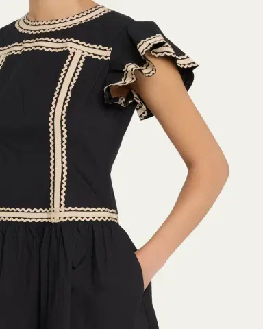 Ulla Johnson Delphina Ricrac Embellished Sleeveless Midi Dress | Thumbnail 5 Ulla Johnson Delphina Ricrac Embellished Sleeveless Midi Dress | Thumbnail 5