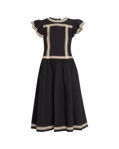 Ulla Johnson Delphina Ricrac Embellished Sleeveless Midi Dress | Thumbnail 1 Ulla Johnson Delphina Ricrac Embellished Sleeveless Midi Dress | Thumbnail 1