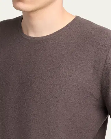 THE ROW Men's Felted Cashmere Crewneck Sweater | Thumbnail 5 THE ROW Men's Felted Cashmere Crewneck Sweater | Thumbnail 5