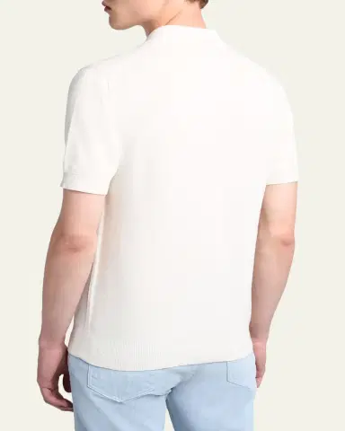 Tom Ford Men's Classic-Fit Cotton Pique Polo Shirt | Thumbnail 3 Tom Ford Men's Classic-Fit Cotton Pique Polo Shirt | Thumbnail 3