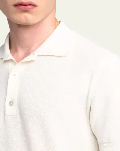 Tom Ford Men's Classic-Fit Cotton Pique Polo Shirt | Thumbnail 5 Tom Ford Men's Classic-Fit Cotton Pique Polo Shirt | Thumbnail 5