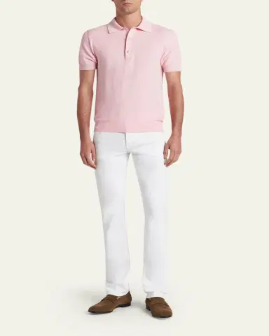 Tom Ford Men's Classic-Fit Cotton Pique Polo Shirt | Thumbnail 6 Tom Ford Men's Classic-Fit Cotton Pique Polo Shirt | Thumbnail 6