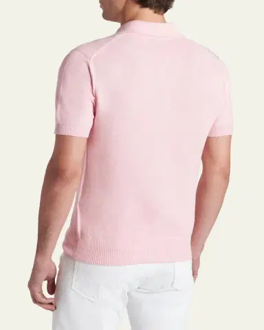 Tom Ford Men's Classic-Fit Cotton Pique Polo Shirt | Thumbnail 7 Tom Ford Men's Classic-Fit Cotton Pique Polo Shirt | Thumbnail 7