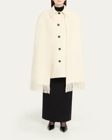 TOTEME Fringe Cape Coat | Thumbnail 2 TOTEME Fringe Cape Coat | Thumbnail 2