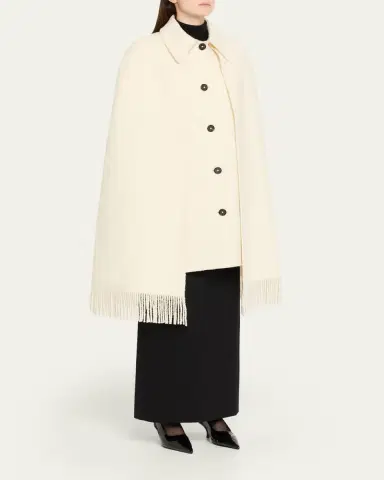 TOTEME Fringe Cape Coat | Thumbnail 4 TOTEME Fringe Cape Coat | Thumbnail 4