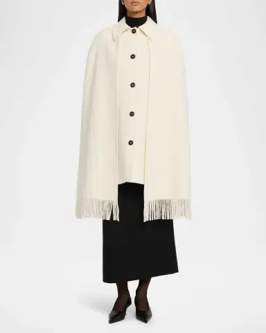 TOTEME Fringe Cape Coat | Thumbnail 6 TOTEME Fringe Cape Coat | Thumbnail 6