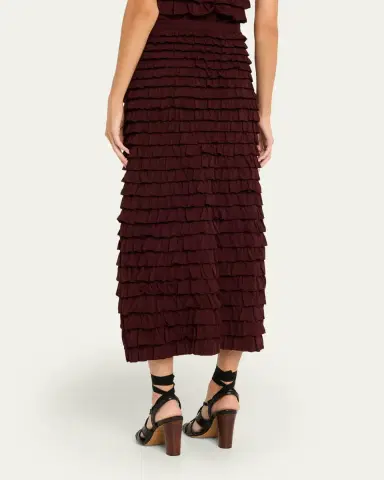 Ulla Johnson Mimi Ruffled Midi Skirt | Thumbnail 3 Ulla Johnson Mimi Ruffled Midi Skirt | Thumbnail 3