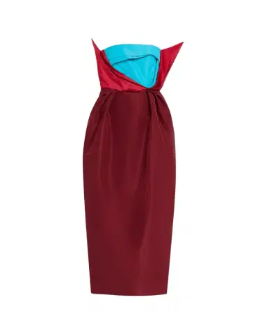 CHRISTOPHER JOHN ROGERS Gathered Colorblock Strapless Maxi Dress | Thumbnail 1 CHRISTOPHER JOHN ROGERS Gathered Colorblock Strapless Maxi Dress | Thumbnail 1