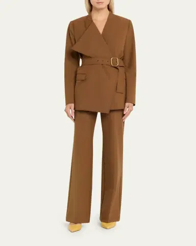 Ulla Johnson Zehra Draped Blazer Jacket With Belt | Thumbnail 2 Ulla Johnson Zehra Draped Blazer Jacket With Belt | Thumbnail 2