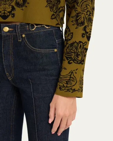 Ulla Johnson Elisa Jacquard Knit Crop Sweater | Thumbnail 5 Ulla Johnson Elisa Jacquard Knit Crop Sweater | Thumbnail 5