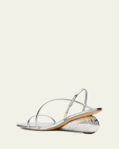Simkhai Bridget Metallic Wedge Strappy Sandals | Thumbnail 4 Simkhai Bridget Metallic Wedge Strappy Sandals | Thumbnail 4