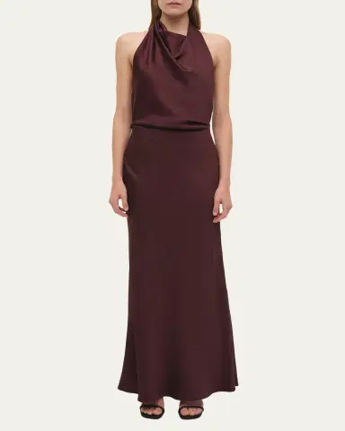 Simkhai Reannon Draped Satin Gown | Thumbnail 6 Simkhai Reannon Draped Satin Gown | Thumbnail 6