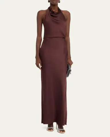 Simkhai Reannon Draped Satin Gown | Thumbnail 8 Simkhai Reannon Draped Satin Gown | Thumbnail 8